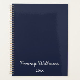 Minimalist Navy Blue Professional Simple Planner