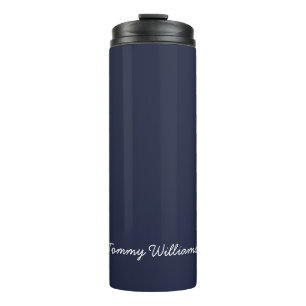 Minimalist Navy Blue Professional Simple Thermal Tumbler