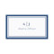 Minimalist Navy Blue Two Border Monogram