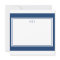 Minimalist Navy Blue Two Border Monogram Note Card
