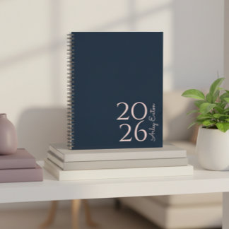 Minimalist Navy Custom Personal Monthly Planner