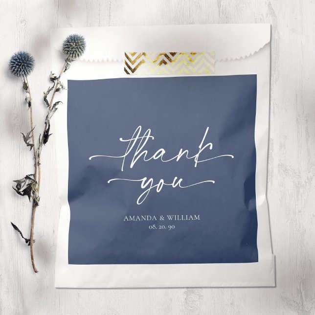 Minimalist Navy Wedding Favour Bag (Creator Uploaded)