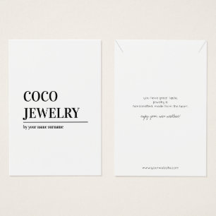 Minimalist  Necklace Jewellery Display Card
