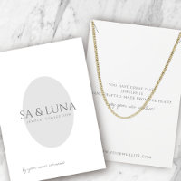 Minimalist Necklace Jewellery Display Card