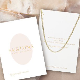 Minimalist Necklace Jewelry Display Card