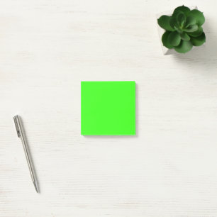 Minimalist Neon Green Plain Solid color  Post-it Notes