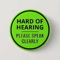 Minimalist Neon Green Text Hard of Hearing