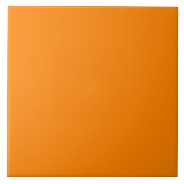 Minimalist Neon Orange Ceramic Tile 6 Inch Size (Front)