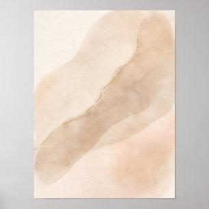 Minimalist Neutral Abstract Wall Art Poster – Beig