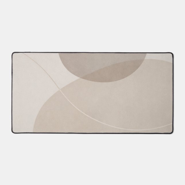 Minimalist Neutral Beige Desk Mat (Front)