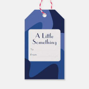 Minimalist Neutral Boho Abstract Dark Indigo Gift Tags
