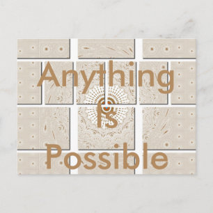 Minimalist Neutral Geometric Beige Tonal Design Postcard