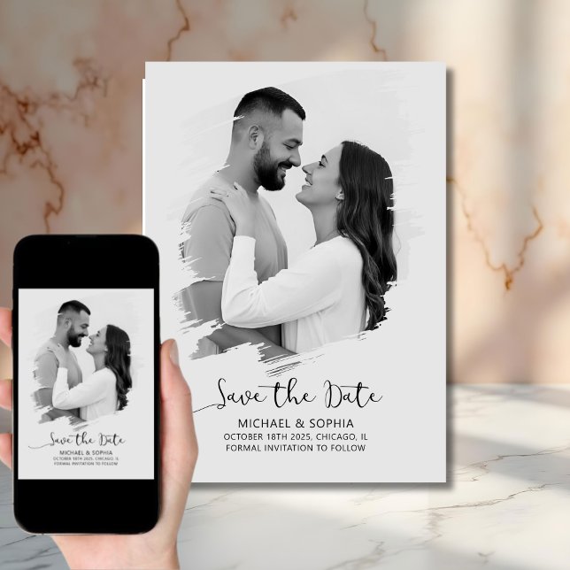 Minimalist Neutral Save the Date Modern Simple (Creator Uploaded)