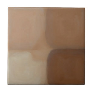 Minimalist Neutral Terracotta Squares Tile