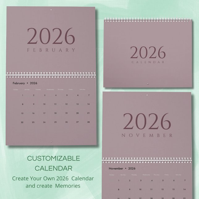 Minimalist Neutral Tones Wall Calendar (Creator Uploaded)