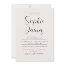 Minimalist Neutral Wedding Invitation