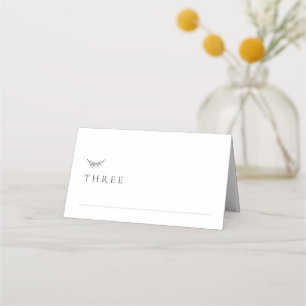 Minimalist Neutral Wedding Table Place Card