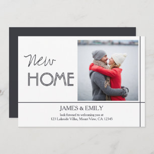 Minimalist New Home Photo Moving Announcement