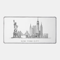 Minimalist New York City Skyline Line Art