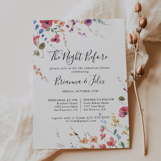 Minimalist Night Before Rehearsal Dinner  Invitation (Creator Uploaded)