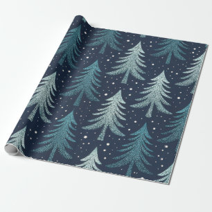 Minimalist Nordic Christmas Tree Wrapping Paper