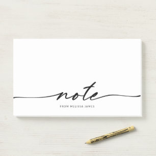 Minimalist Note Script Post-it Notes