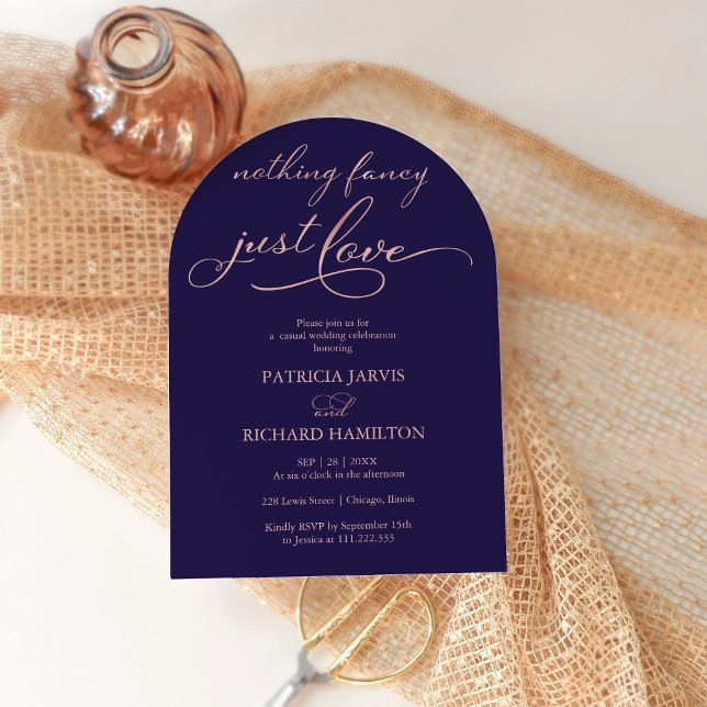 Minimalist Nothing Fancy Just Love Wedding Invite (Creator Uploaded)
