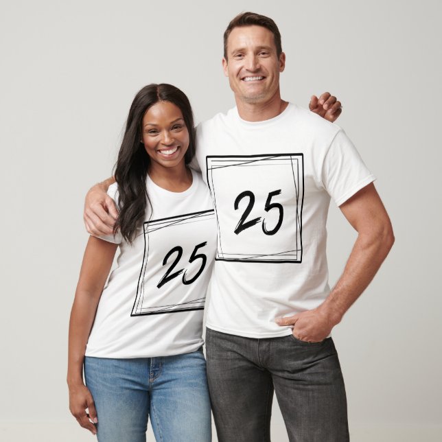  Minimalist Number 25 T-Shirt (Unisex)
