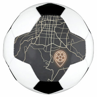 Minimalist NYC Soccer Map Pin Line Art Football