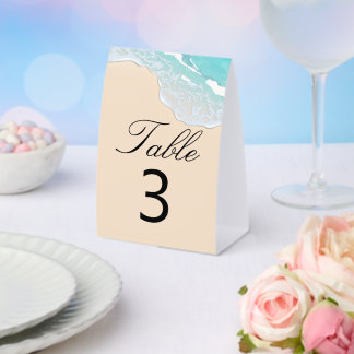 Minimalist Ocean Wave Banquet Seating Placement