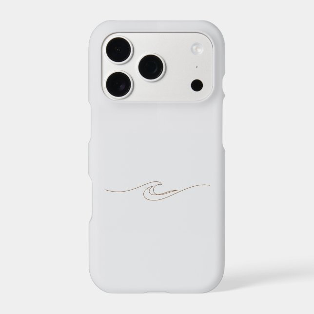 Minimalist Ocean Wave Phone Case White (Back)
