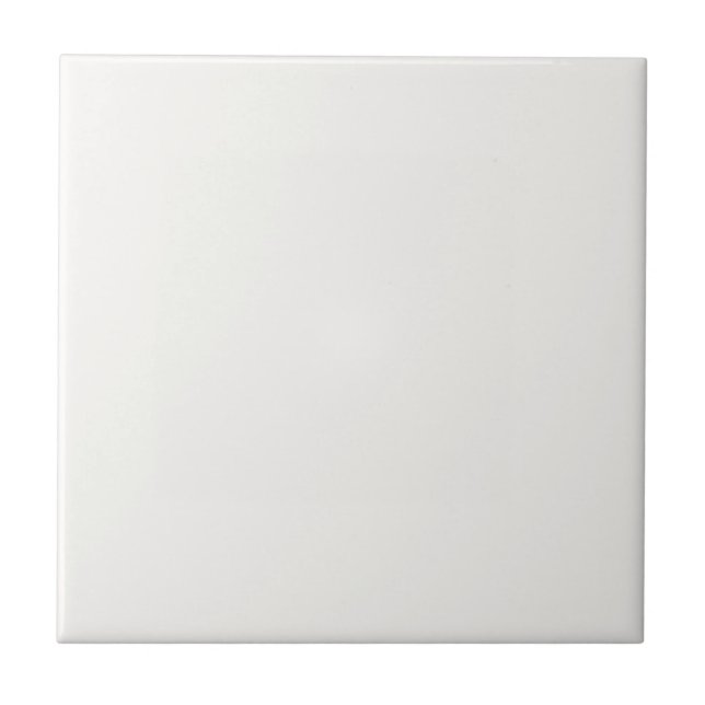 Minimalist Off White Ceramic Tile 4.25 Inch Size (Front)