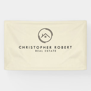 Minimalist Off White Real Estate Banner