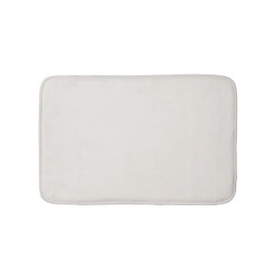 Minimalist off white solid plain elegant chic bath mat
