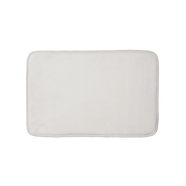 Minimalist off white solid plain elegant chic bath mat (Front)