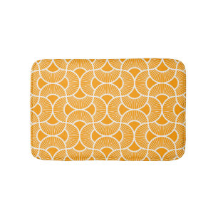 Minimalist Ogee Rising Sun Fans Bright Sunny Bath Mat