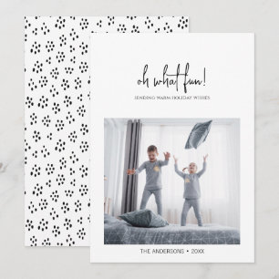 Minimalist Oh What Fun Christmas Holiday Card