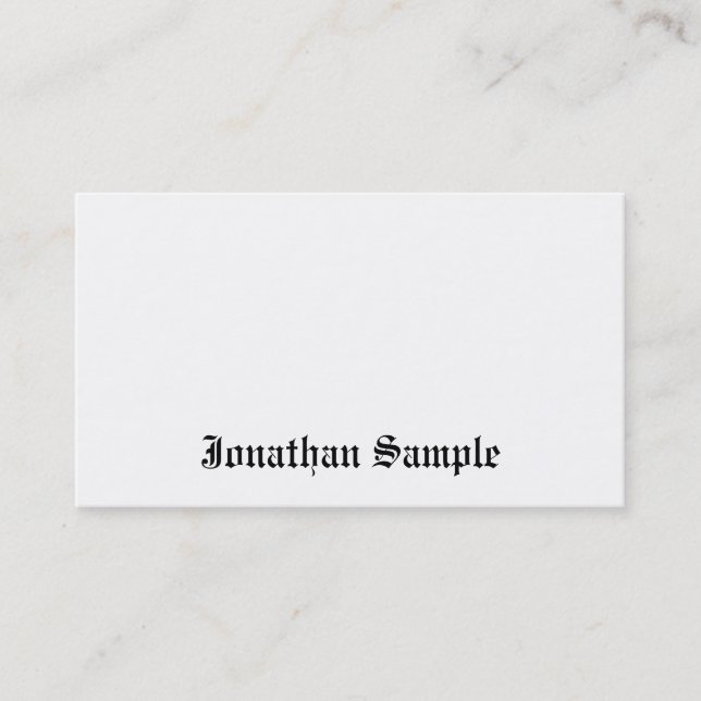 Minimalist Old Classic Text Nostalgic Look Trendy Business Card (Front)