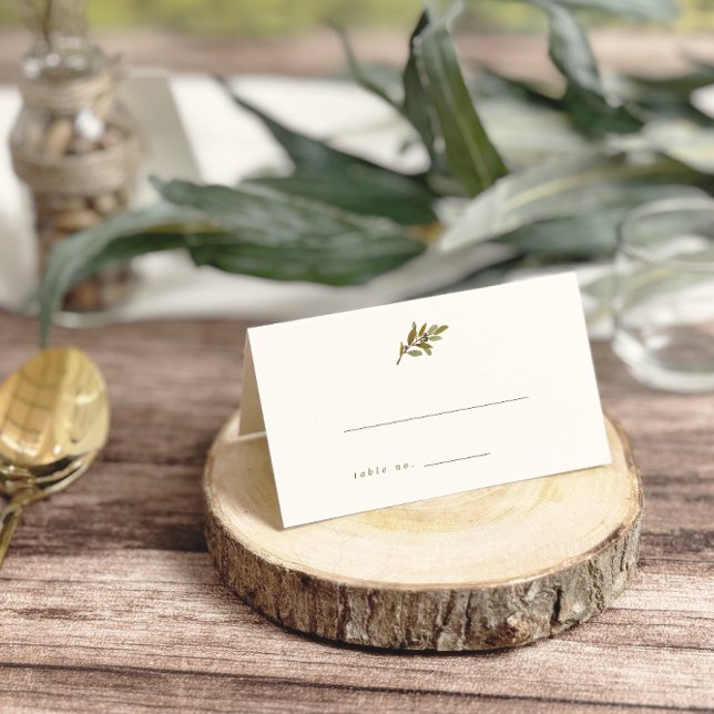 Minimalist Olive Branch Wedding Escort Cards (Creator Uploaded)