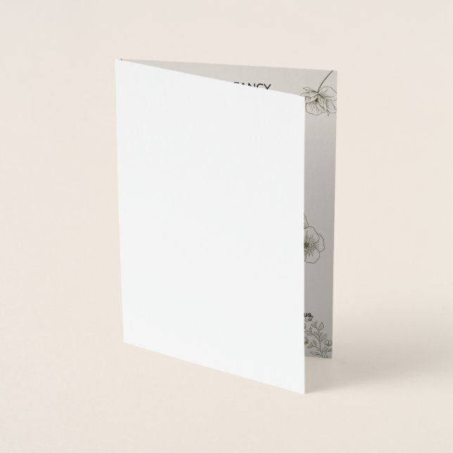 Minimalist Olive Green & Cream Wedding Invitation  (Front)