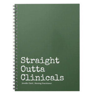 Minimalist Olive Green Nursing Student College Notebook