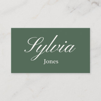 Minimalist olive green Wedding place cards