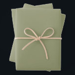 Minimalist Olive Sage Green Plain Solid Colour Wrapping Paper Sheet<br><div class="desc">Minimalist Olive Sage Green Plain Solid Colour wrapping sheets. Beautiful for Christmas,  weddings and baby showers</div>