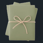 Minimalist Olive Sage Green Plain Solid Colour Wrapping Paper Sheet<br><div class="desc">Minimalist Olive Sage Green Plain Solid Colour wrapping sheets. Beautiful for Christmas,  weddings and baby showers</div>