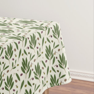 Minimalist Olives and Branches - seamless pattern. Tablecloth