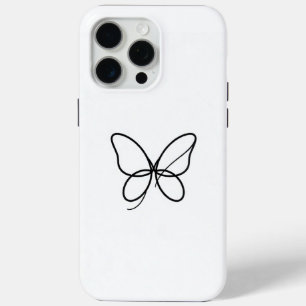 Minimalist One Line Butterfly iPhone Case