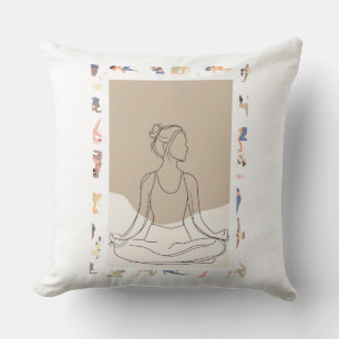 Minimalist One Line Woman Portrait Cushion