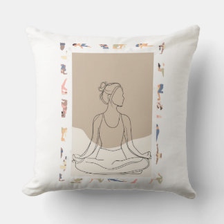 Minimalist One Line Woman Portrait Cushion