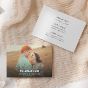 Minimalist One Photo   Save the Date Announcement