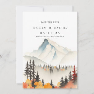 Minimalist Online Mountain Save The Date
